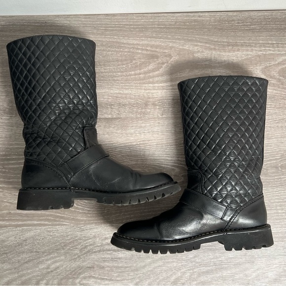 Authentic CHANEL Moto Biker Boots Size 37.5 (with box & receipt) - Picture 3 of 15